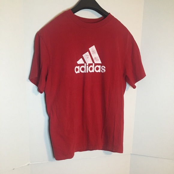 adidas Tops - ADIDAS WORN LOOK MEDIUM PRINT 3 STRIPE TEE
